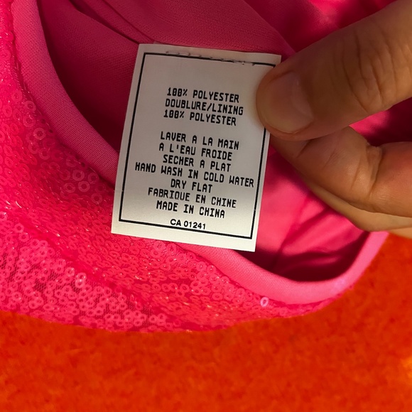 Main Strip Barbiecore pink sequins flared pants NWT - Picture 9 of 11